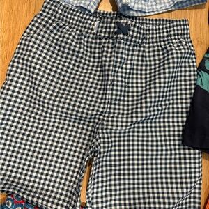 Kids Gingham Swim Trunks